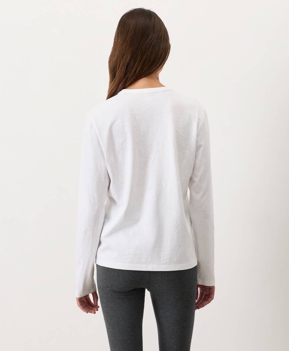 Women's Soft-Slub Essential Crewneck Long Sleeve Tee