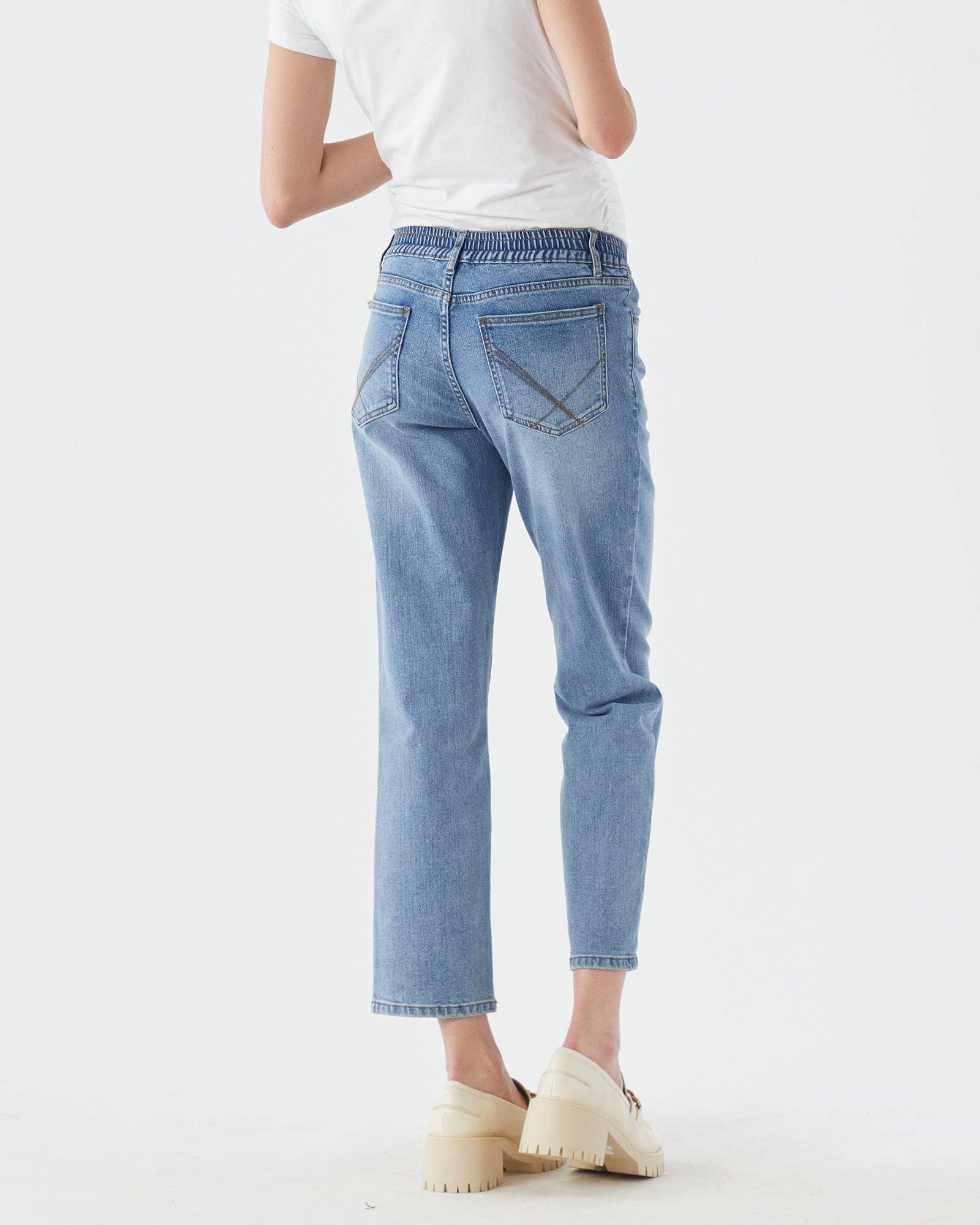 Heaven Slim Ankle Maternity Jeans (Mid Wash)