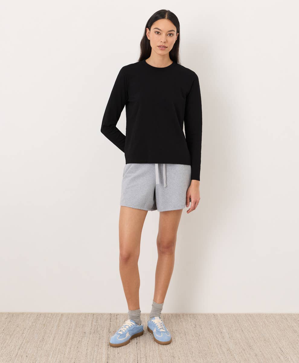 Women's Soft-Slub Essential Crewneck Long Sleeve Tee