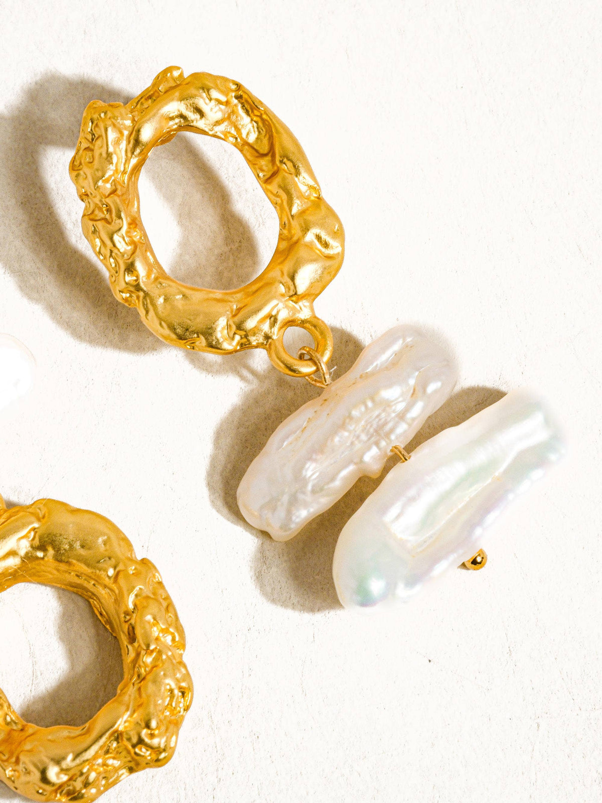 Blaze 18K Gold Baroque Pearl Earrings