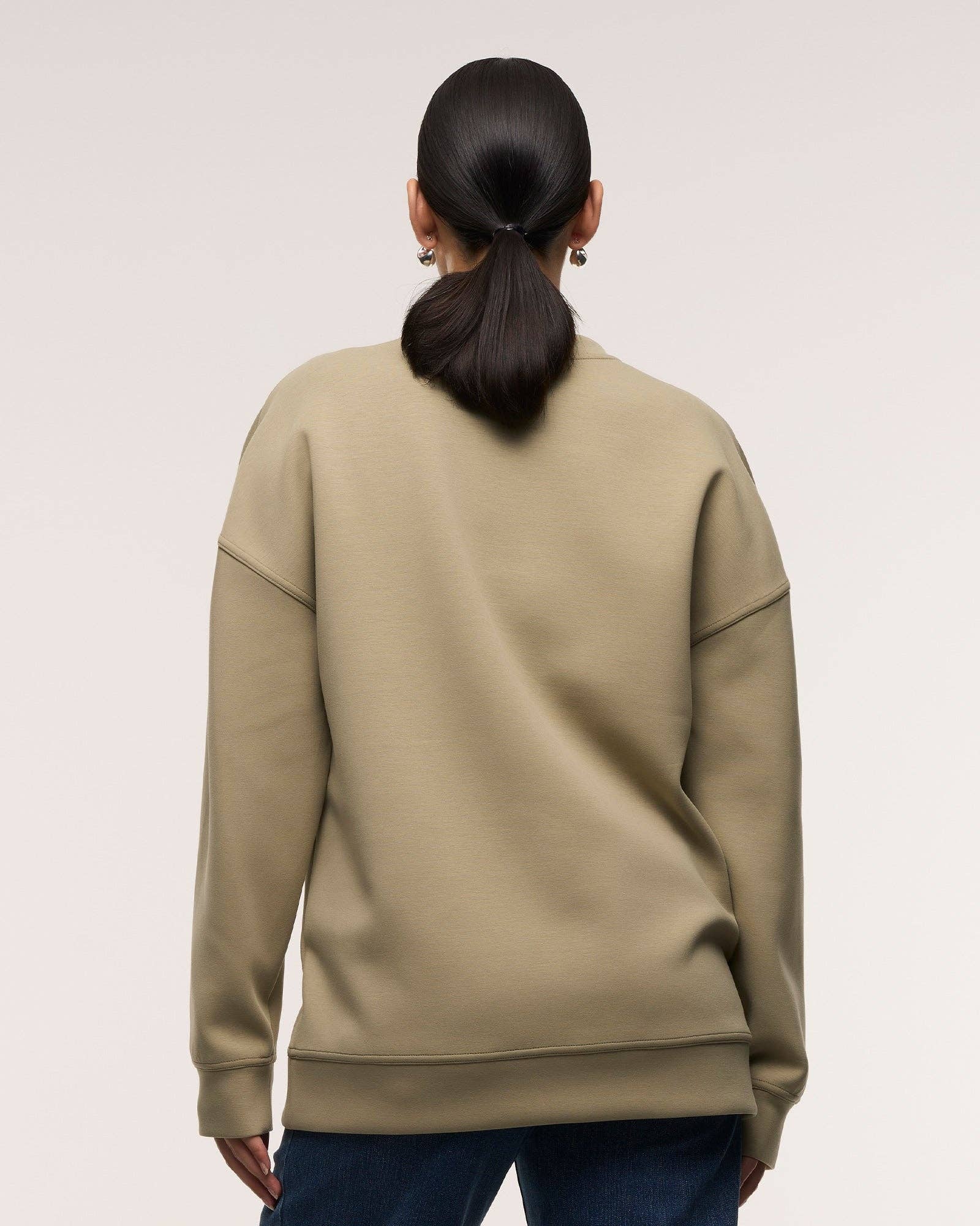 Oversized Feeding Zip Maternity Jumper