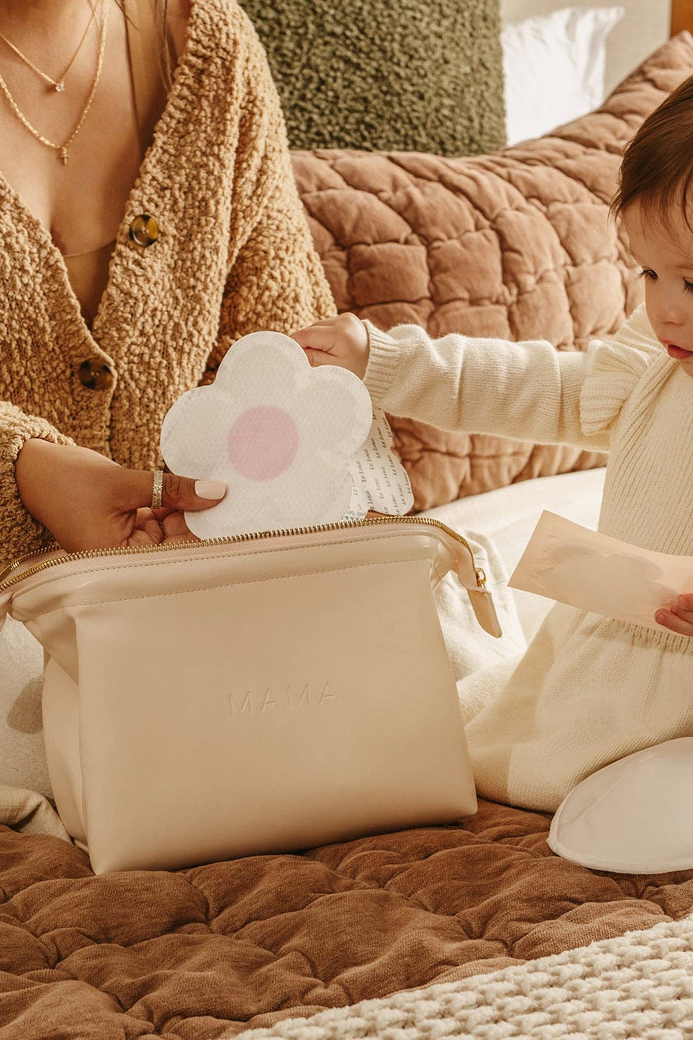 Sac à main en cuir végan pour maman | Cadeau pour nouvelle maman, post-partum, bébé
