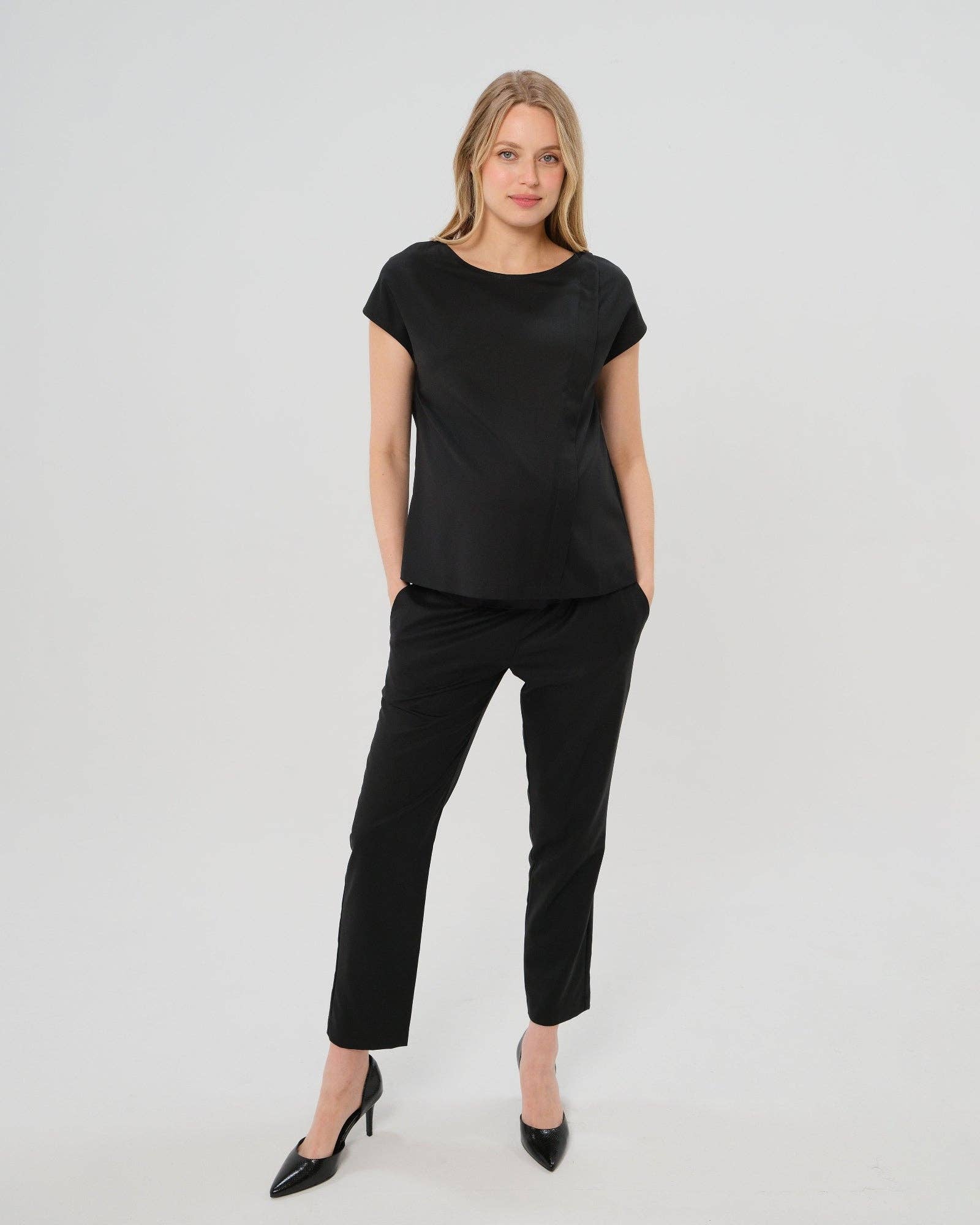 Elizabeth Under Belly Maternity Pants, All-Season Wool