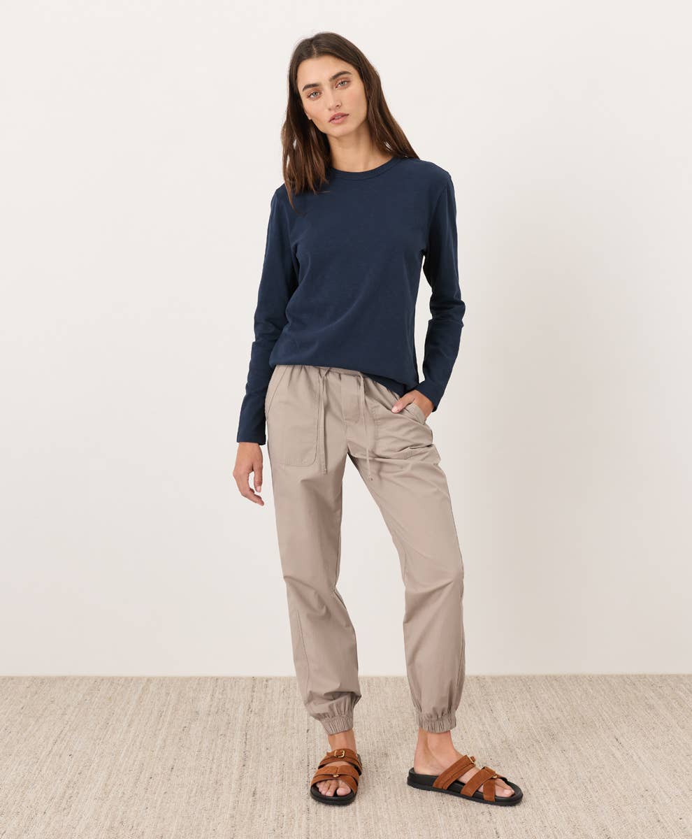 Women's Soft-Slub Essential Crewneck Long Sleeve Tee