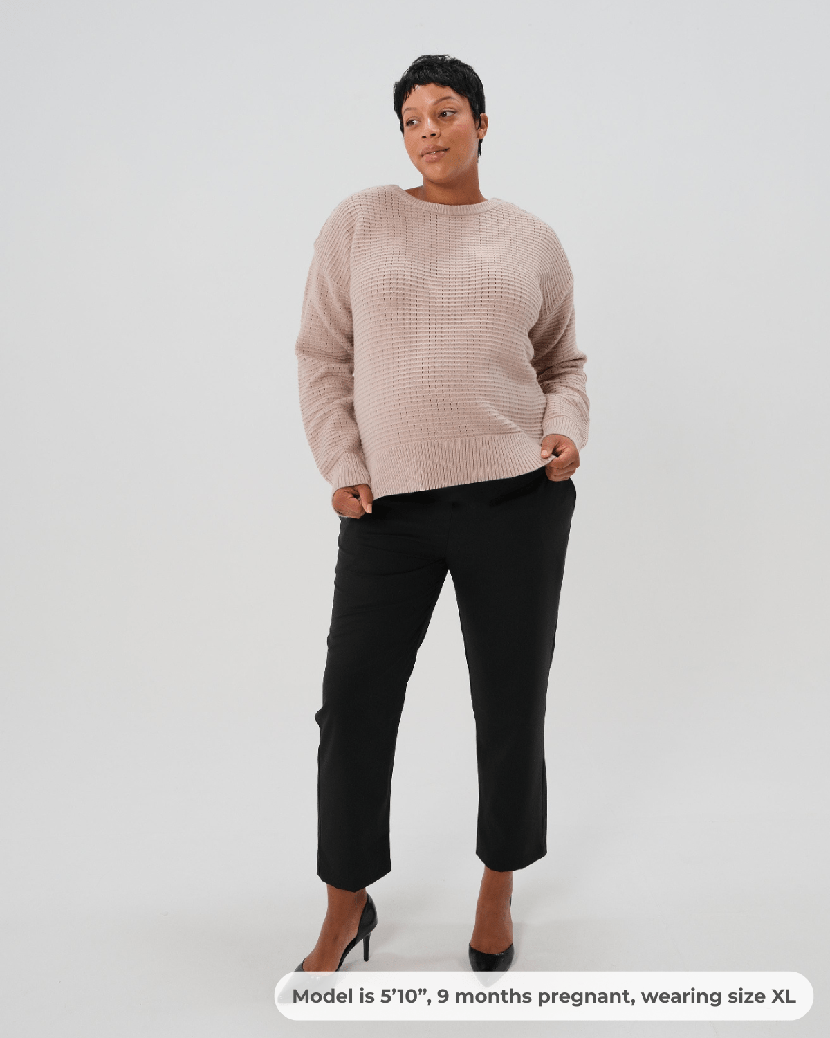 Elizabeth Under Belly Maternity Pants, All-Season Wool