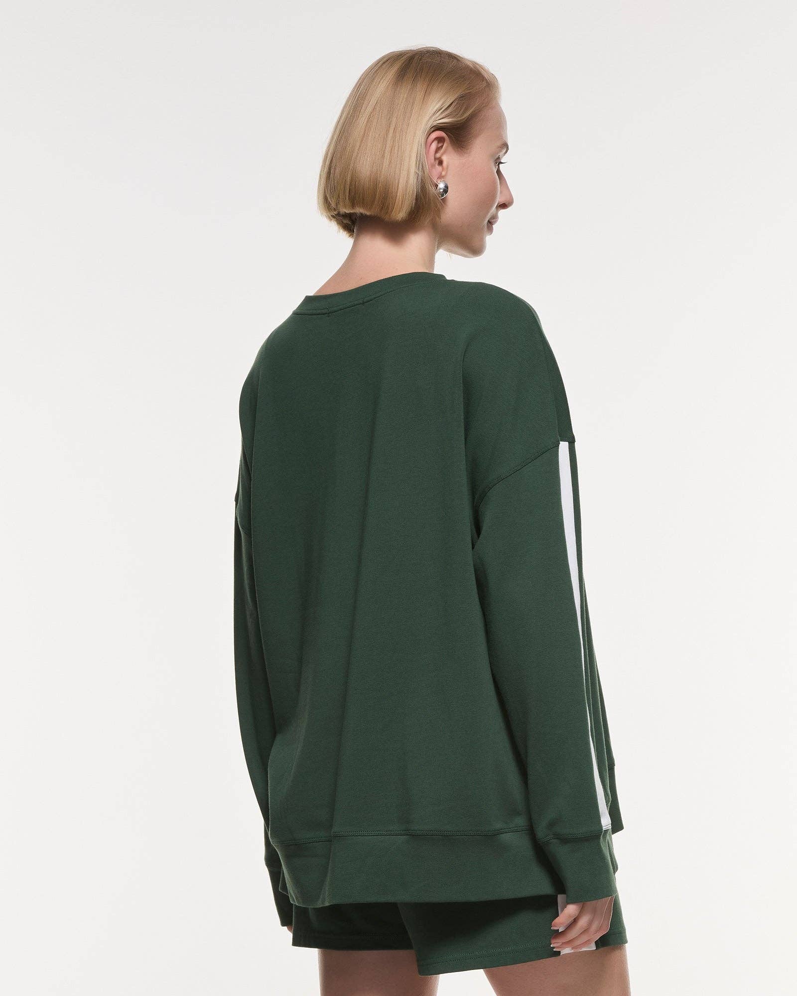 Side Split Stripe Cotton Top