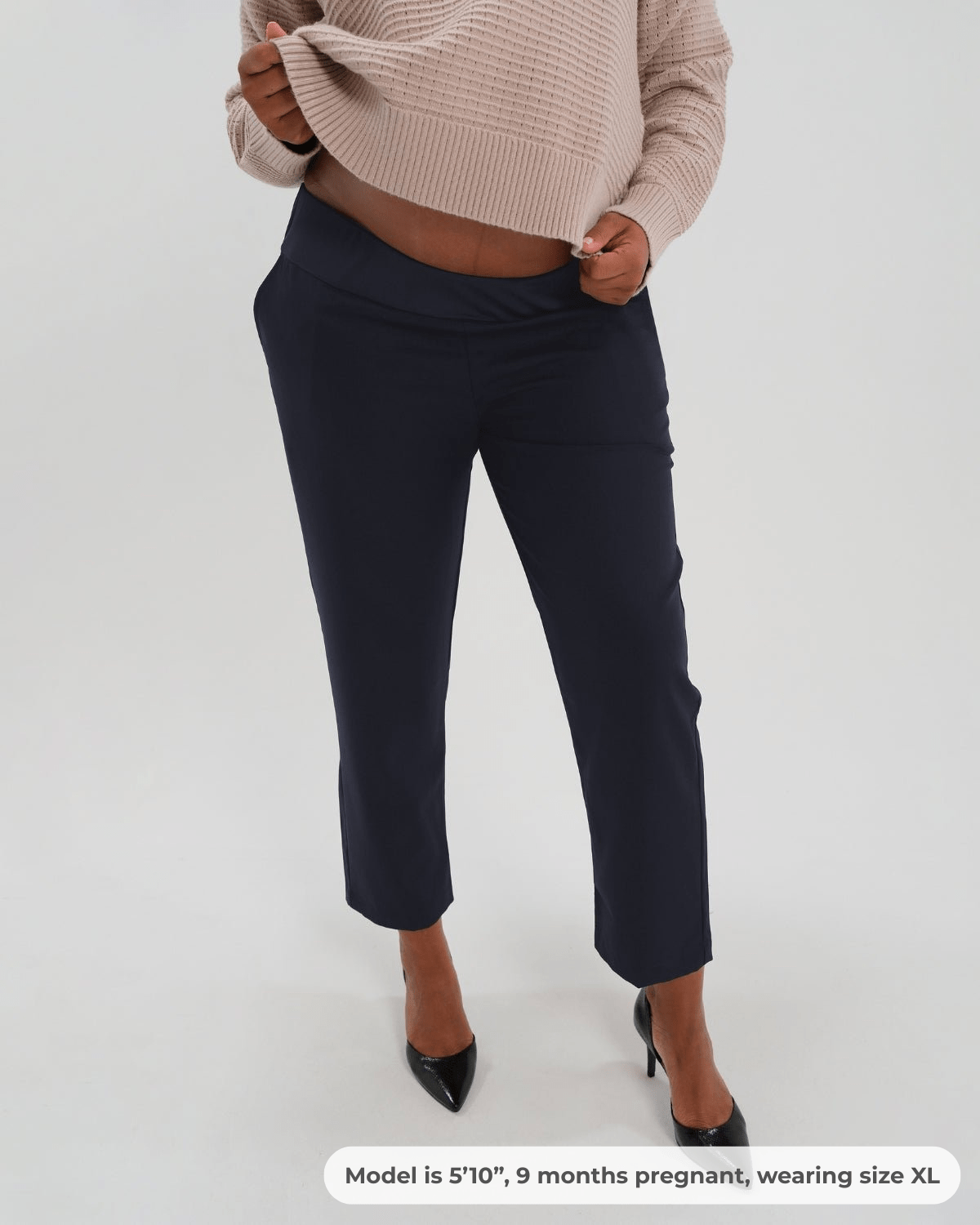 Elizabeth Under Belly Maternity Pants, All-Season Wool