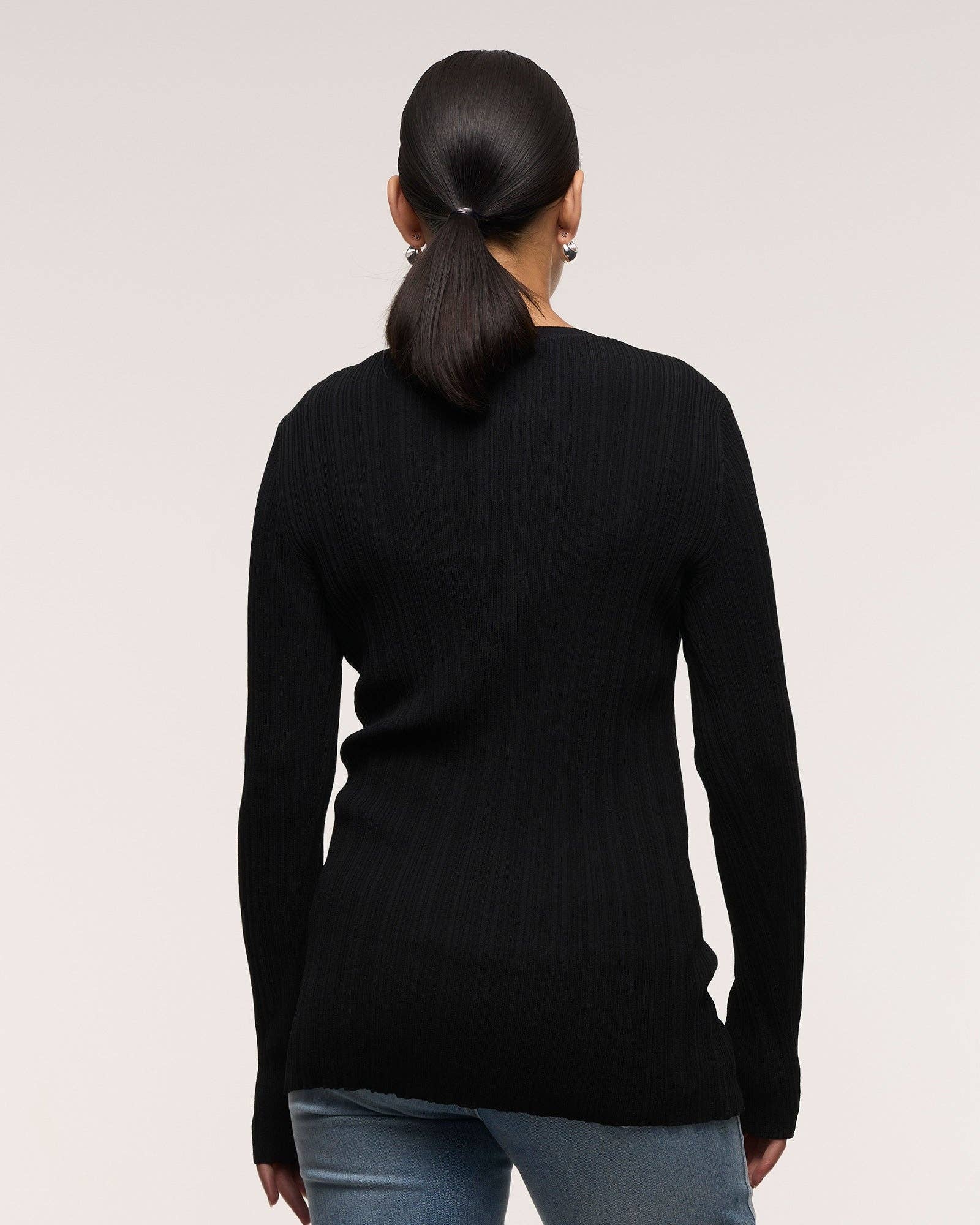 Gilet d'allaitement Mabel en maille à col rond