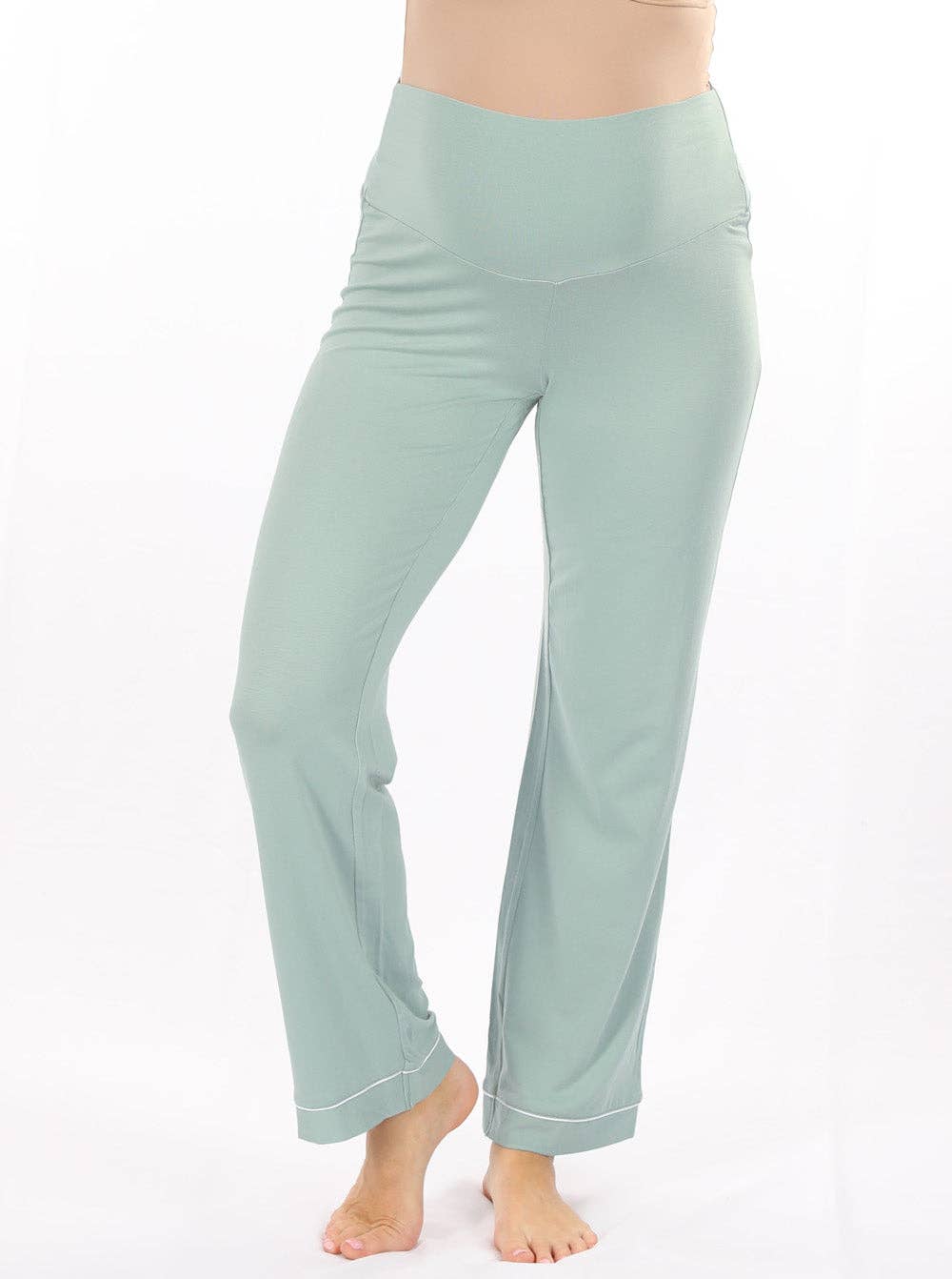 Sage Button Front Maternity & Nursing Sleep Set