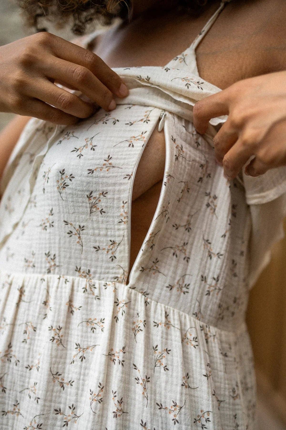 Robe d'allaitement longue à fleurs Summ'her Mama