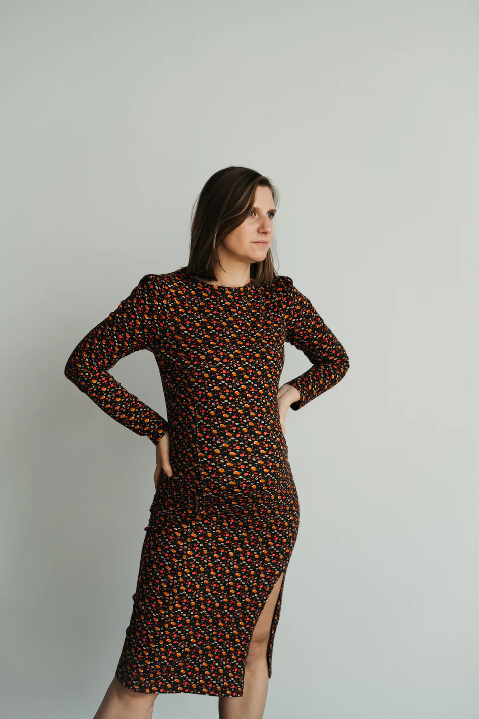 Robe de maternité florale Flore