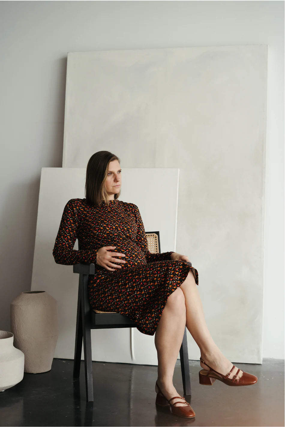 Robe de maternité florale Flore