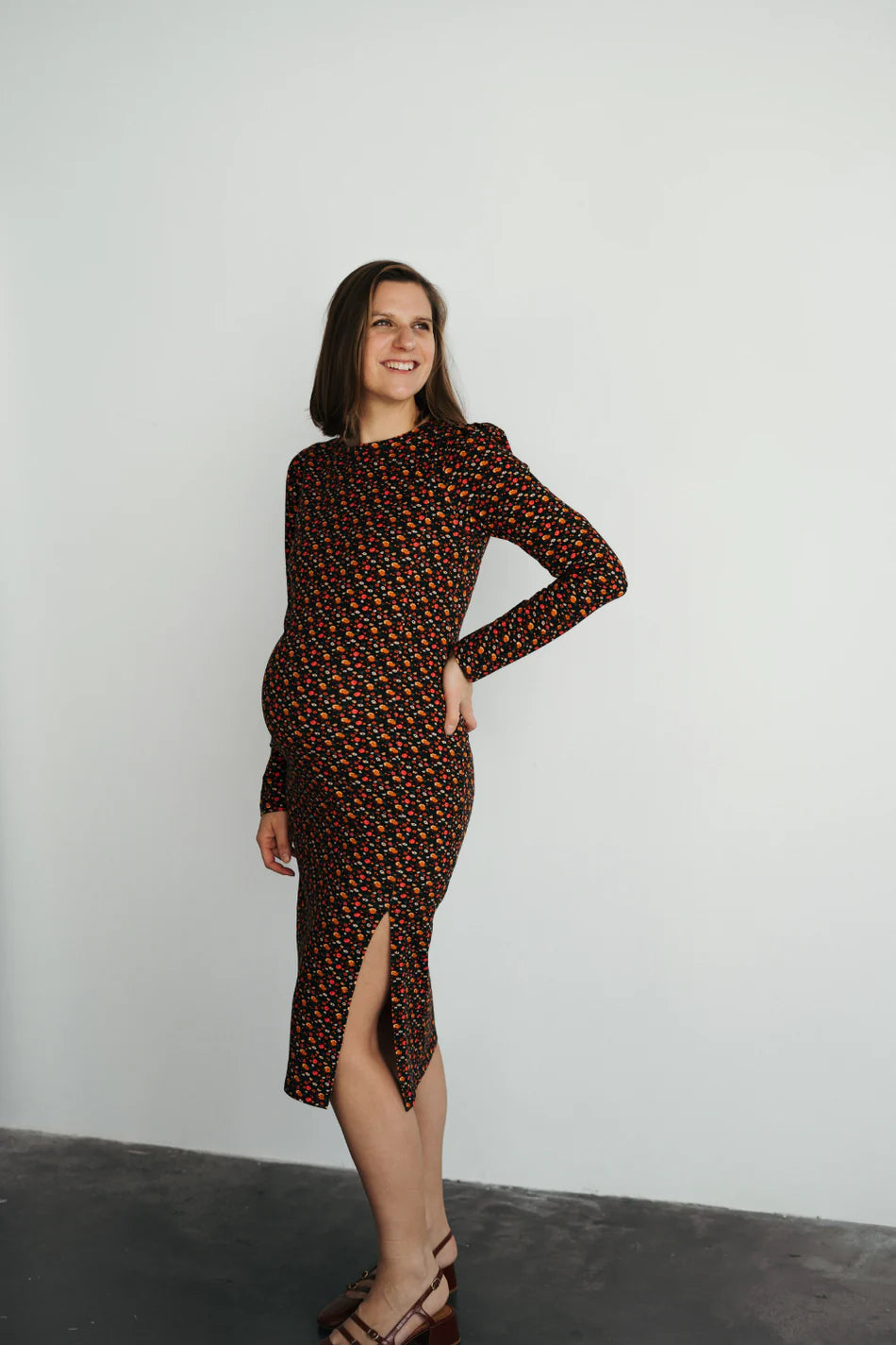 Robe de maternité florale Flore